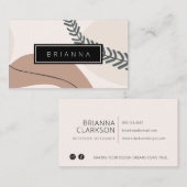 Modern Abstract Aarde Tones Art Visitekaartje (Voorkant / Achterkant)