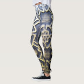 Modern abstract Afrikaans patroon Leggings (Links)