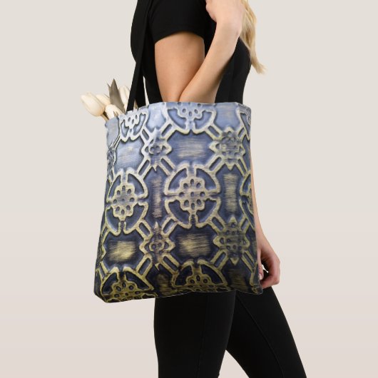 Modern abstract Afrikaans patroon Tote Bag (Dichtbij)