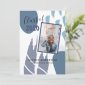 Modern Abstract Afstuderen penseelstreek Kaart (Staand voorkant)