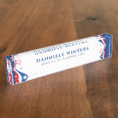 Modern Abstract Amerikaans vlagontwerp Naambordje (Zijkant)