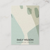 MODERN ABSTRACT AQUA BLUE ART KETTING DISPLAY VISITEKAARTJE (Voorkant)