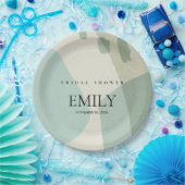 MODERN ABSTRACT AQUA BLUE ARTISTIC VRIJGEZELLENFEE PAPIEREN BORDJE (Feest)