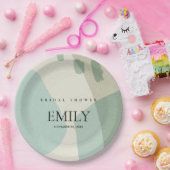 MODERN ABSTRACT AQUA BLUE ARTISTIC VRIJGEZELLENFEE PAPIEREN BORDJE (Feest)