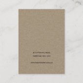 MODERN ABSTRACT AQUA BLUE KRAFT EARRING DISPLAY B VISITEKAARTJE (Achterkant)