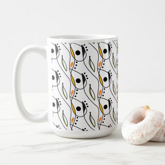 Modern Abstract Art Coffee Mug #1 Koffiemok (Met donut)