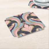 Modern Abstract Art Goud Onderzetter (Gekanteld)