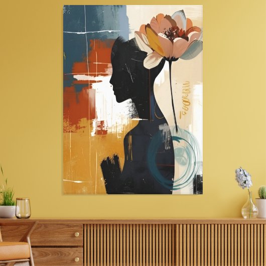 “Modern Abstract Art | Minimal & Stylish Design” Canvas Afdruk (Insitu (Woonkamer))