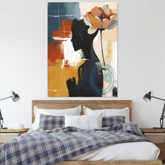 “Modern Abstract Art | Minimal & Stylish Design” Canvas Afdruk (Insitu (Slaapkamer))
