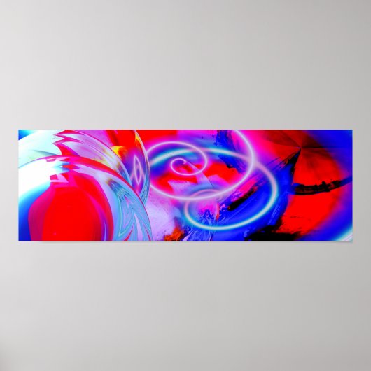 Modern Abstract Art Panoramisch Poster (Voorkant)