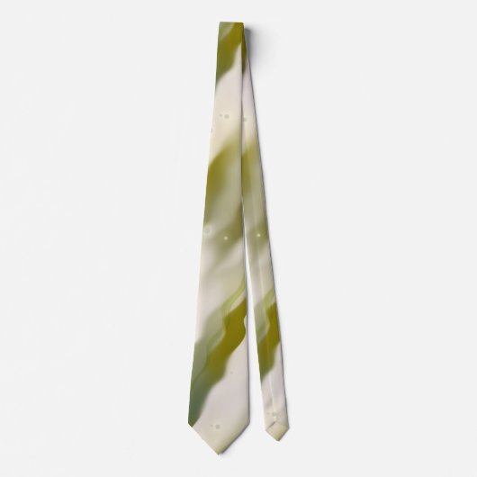 Modern Abstract Art Patroon Groene Golven Stropdas (Voorkant)