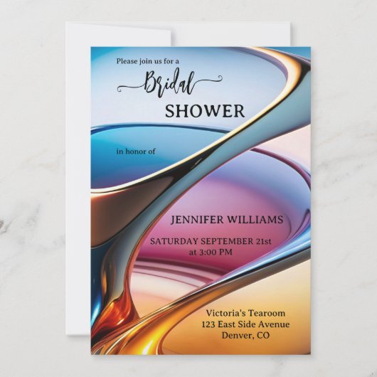 Modern Abstract Art Vrijgezellenfeest Kaart (Voorkant)