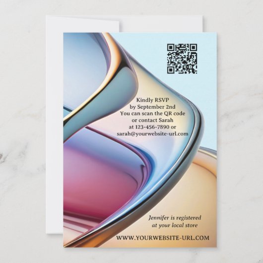 Modern Abstract Art Vrijgezellenfeest Kaart (Achterkant)