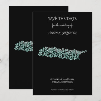 Modern Abstract Art – White Line Circle Design Save The Date