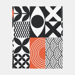 Modern Abstract: Artistiek Design Canvas. Fleece Deken