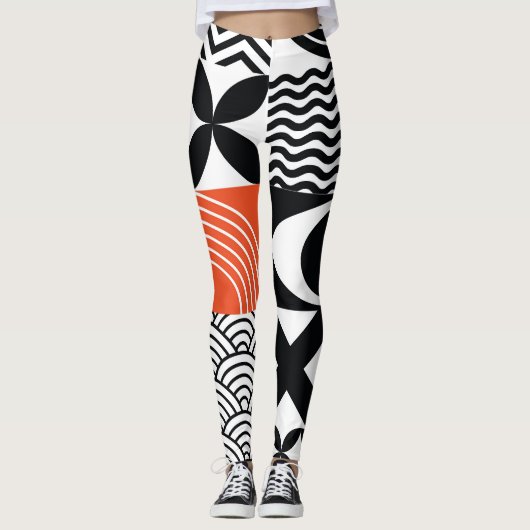 Modern Abstract: Artistiek Design Canvas. Leggings (Voorkant)
