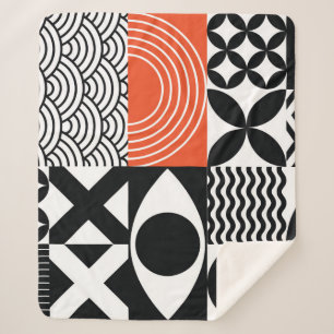 Modern Abstract: Artistiek Design Canvas. Sherpa Deken