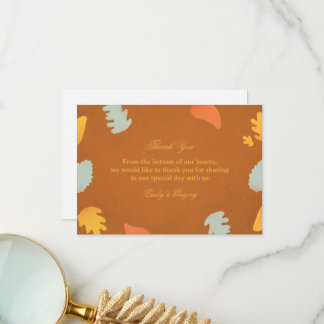 Modern Abstract Autumn Appreciation Bedankkaart