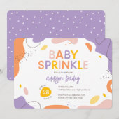 Modern Abstract Baby shower Kaart (Voorkant / Achterkant)