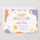 Modern Abstract Baby shower Kaart (Voorkant)