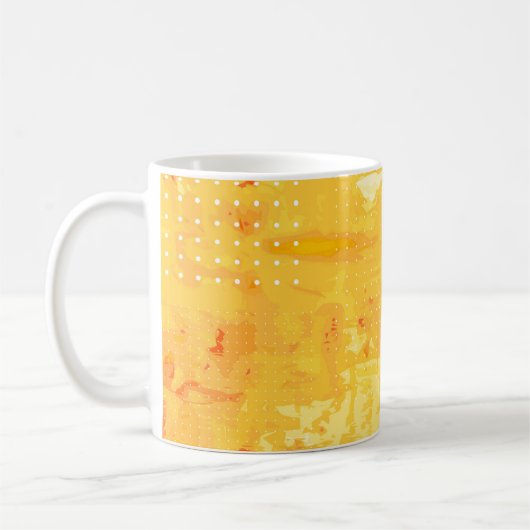 Modern abstract background of bright brush strokes koffiemok (Links)