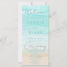 Modern Abstract Beach bruiloft programma