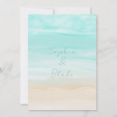 Modern Abstract Beach Bruiloft Save the Date Kaart (Achterkant)