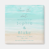 Modern Abstract Beach Bruiloft Save the Date Magneet (Voorkant)