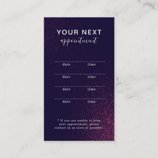 Modern Abstract Beauty Afspraakkaart Afsprakenkaartje (Voorkant)