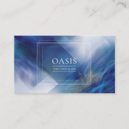 Modern Abstract Bedrijfsblauw & Wit Visitekaartje