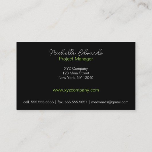 Modern Abstract beheer met minimale geometrie Visitekaartje (Achterkant)