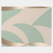 Modern Abstract beige groen goud Fleece Deken (Voorkant (Horizontaal))