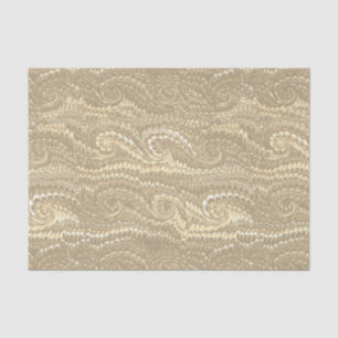 Modern Abstract beige wervelingen marmeren patroon Tissuepapier