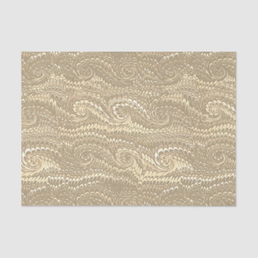 Modern Abstract beige wervelingen marmeren patroon Tissuepapier (Voorkant)