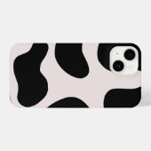 Modern Abstract Black Blob Pattern Phone Case iPhone Hoesje (Achterkant horizontaal)