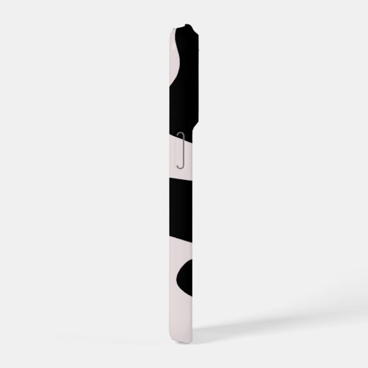 Modern Abstract Black Blob Pattern Phone Case iPhone Hoesje (Rechterkant)