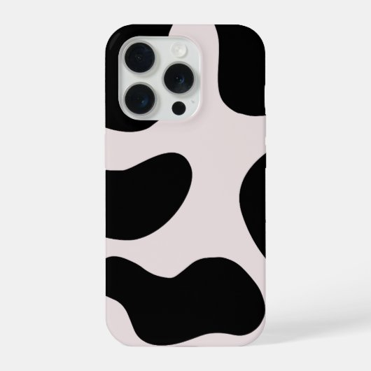 Modern Abstract Black Blob Pattern Phone Case  iPhone Hoesje (Achterkant)