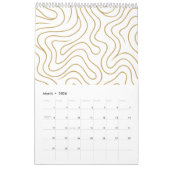 Modern Abstract Black Gold 2027 Wall Calendar Kalender (Mar 2026)