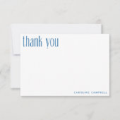 Modern Abstract blauw aangepast Afstuderen Bedankkaart (Voorkant)