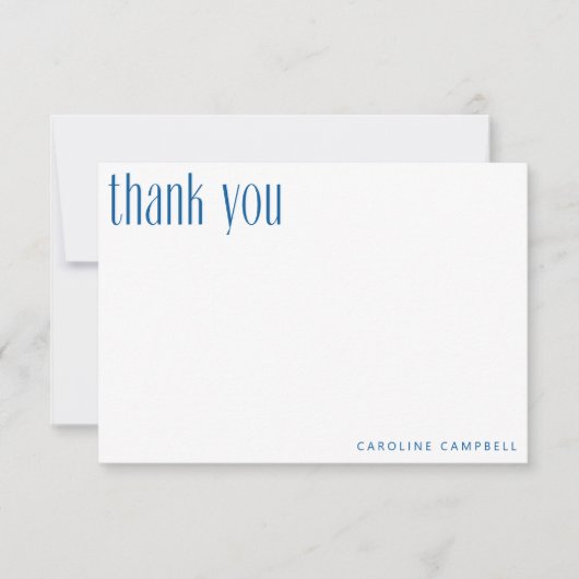 Modern Abstract blauw aangepast Afstuderen Bedankkaart (Voorkant)