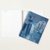 Modern abstract blauw aanpassen planner (Display)