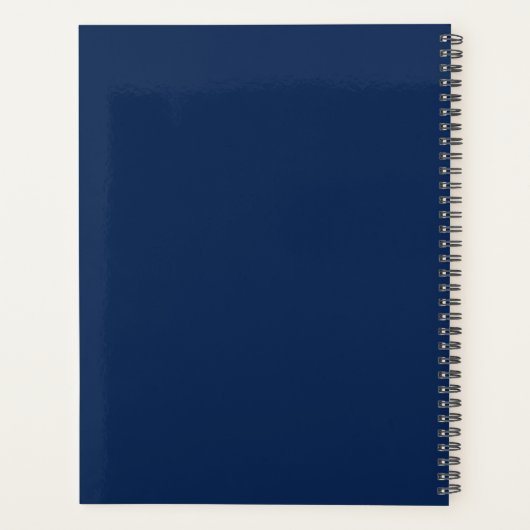 Modern abstract blauw aanpassen planner (Achterkant)