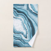 Modern Abstract blauw agate Geode Gemstone Bad Handdoek (Handdoek)