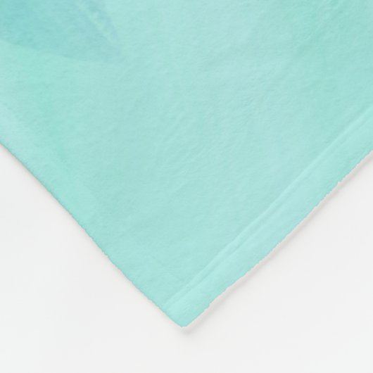 Modern Abstract blauw botanisch blad Fleece Deken (Hoek)