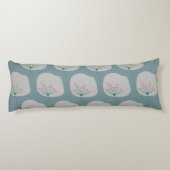 Modern Abstract blauw en grijs design Lichaamskussen (Achterkant)