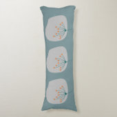 Modern Abstract blauw en grijs design Lichaamskussen (Voorkant Verticaal)