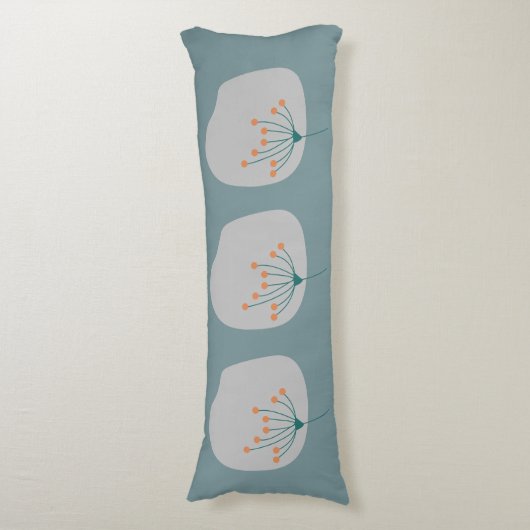 Modern Abstract blauw en grijs design Lichaamskussen (Voorkant Verticaal)