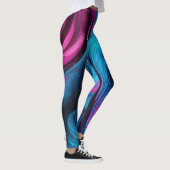 Modern Abstract-Blauw en Roze- Leggings (Rechts)