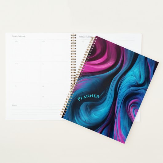 Modern Abstract-Blauw en Roze- Planner (Display)