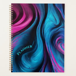 Modern Abstract-Blauw en Roze- Planner